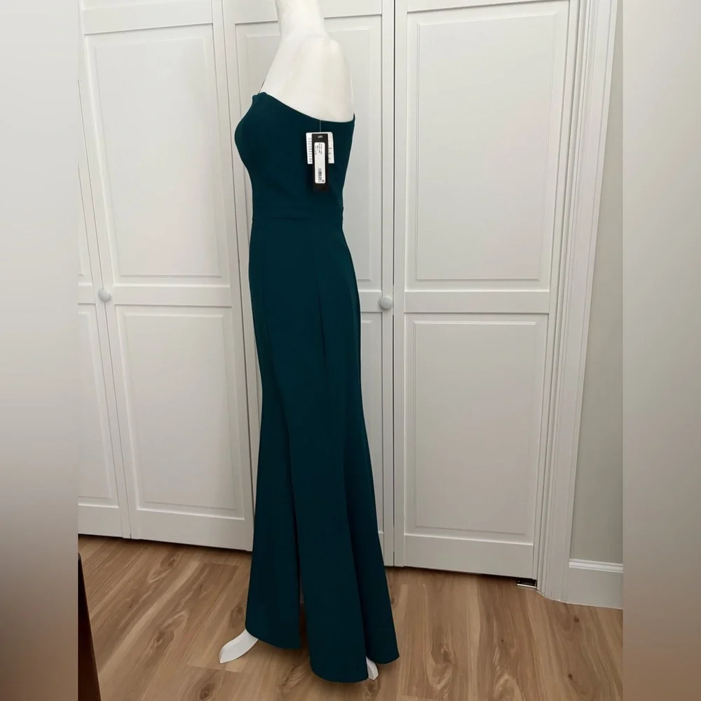🆕 XSCAPE one shoulder gown in emerald green - Picture 4 of 6